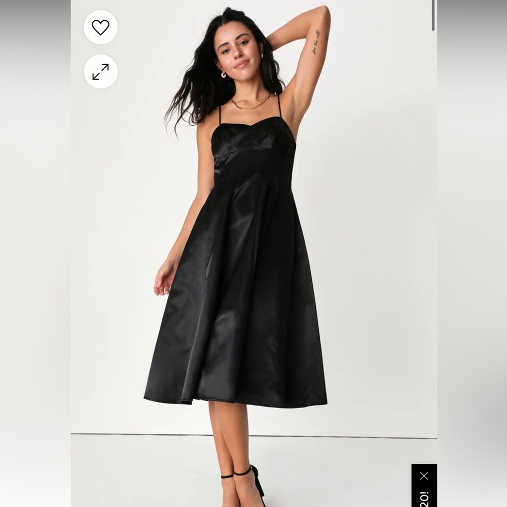 Something to Celebrate Satin A-Line Midi